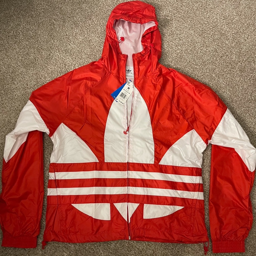 ADIDAS "BIG TREFOIL" Windbreaker (M) NWT